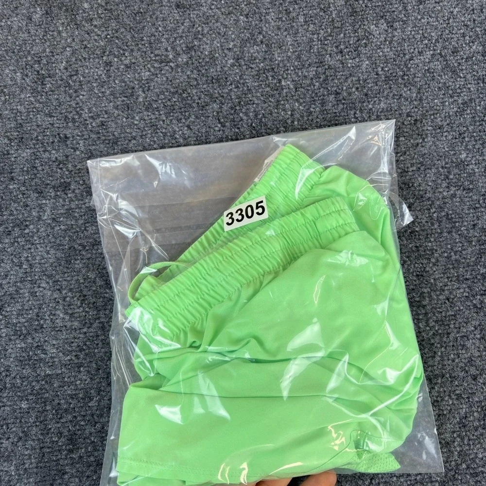 Under Armour‎ Running Shorts Womens 32x5 Neon Green Drawstring Athletic Pocket